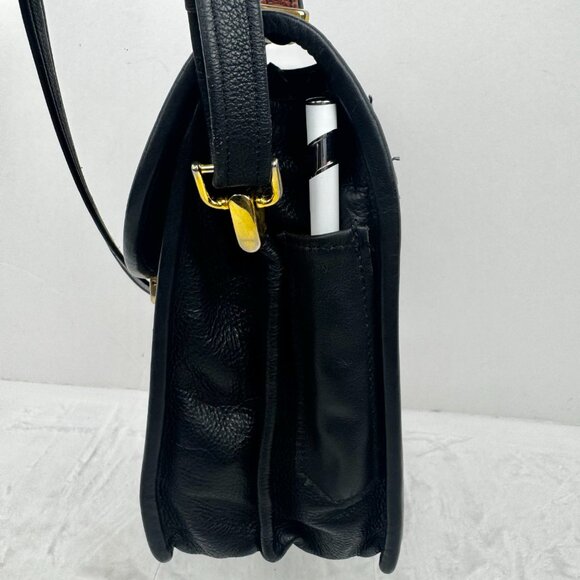 D.Brew Genuine Alligator Exotic Leather #B084A000408 Black Brown Shoulder Bag - Picture 8 of 16